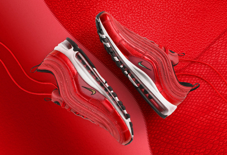 Nike,Air Max 97,AQ0655-600  C 罗专属！Nike Air Max 97 “CR7” 大红拼接下月发售
