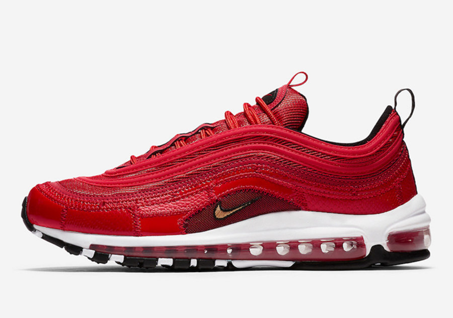 Nike,Air Max 97,AQ0655-600  C 罗专属！Nike Air Max 97 “CR7” 大红拼接下月发售