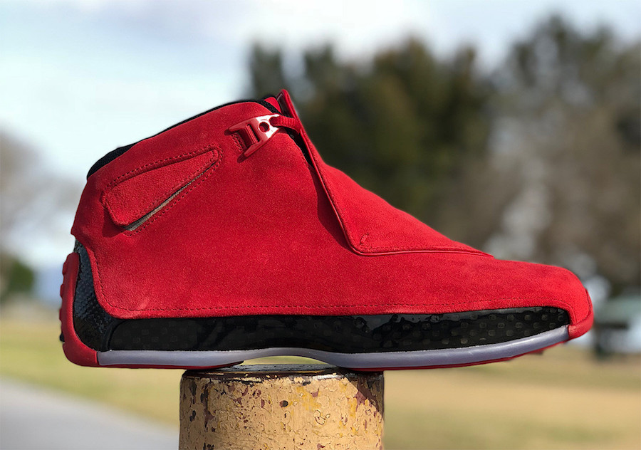 Air Jordan 18,AJ18,Toro,AA2494  下周发售！红麂皮 Air Jordan 18 “Toro” 全新实物近赏