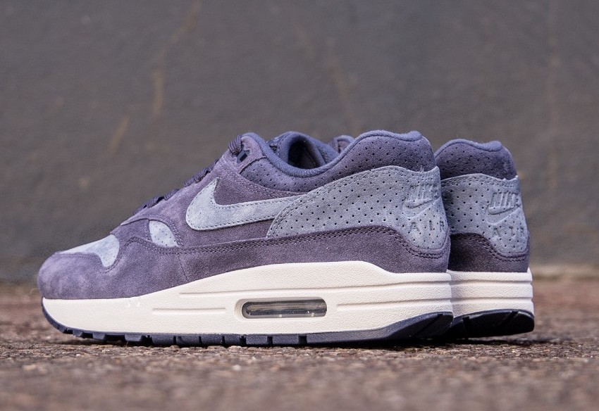 Nike,Air Max 1 Premium,875844-  浓浓复古气氛！靛蓝 Air Max 1 “Indigo” 现已发售