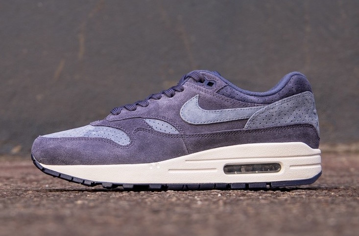 Nike,Air Max 1 Premium,875844-  浓浓复古气氛！靛蓝 Air Max 1 “Indigo” 现已发售