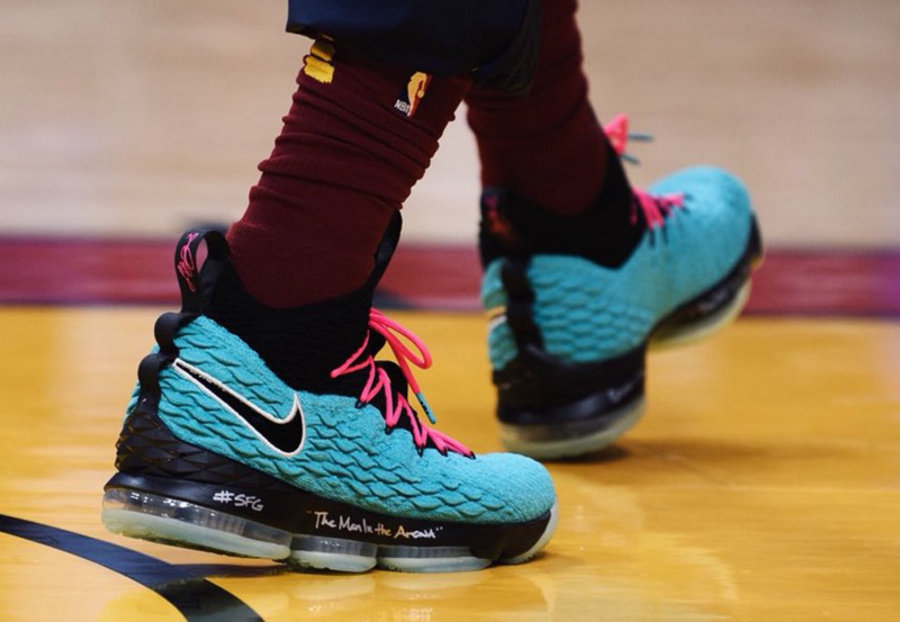 Nike,LeBron 15,LBJ15  南海岸回归！詹皇上脚 LeBron 15 “South Beach”