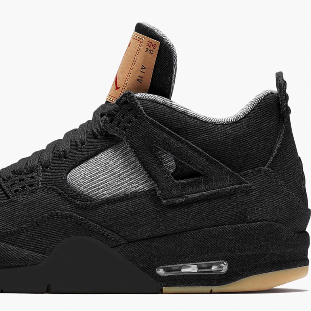 还有,黑色,配色,Levis,Air,Jordan,“,Bl  还有黑色配色！Levis x Air Jordan 4 “Black” 将在六月份发售