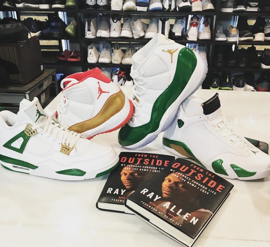 Air Jordan,Ray Allen  总冠军配色！雷·阿伦网晒稀有 Air Jordan 正代 PE
