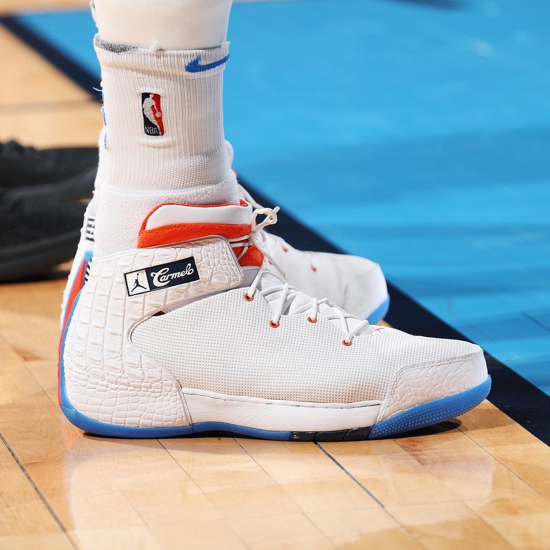 Jordan,Melo 1.5  季后赛正式开打！甜瓜赛场上脚 Jordan Melo 1.5 全新配色