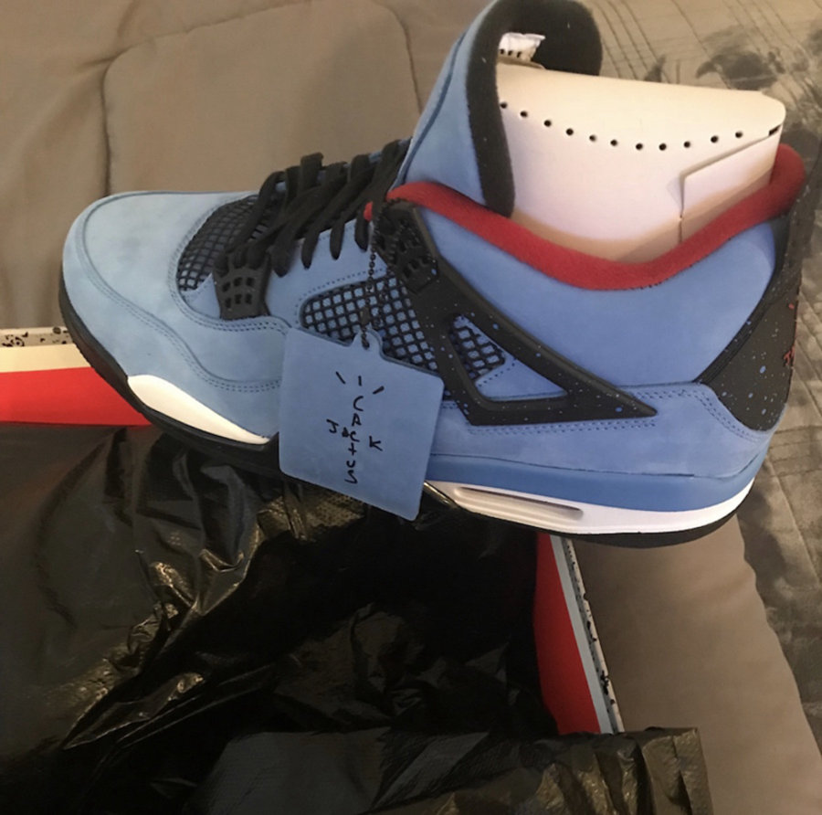 Travis Scott,Air Jordan 4,AJ4,  鞋面质感不俗！Travis Scott x Air Jordan 4 最新实物图赏