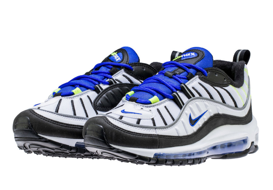 Nike,Air Max 98,640744-103  全新亮眼配色！Nike Air Max 98 “Racer Blue” 即将发售