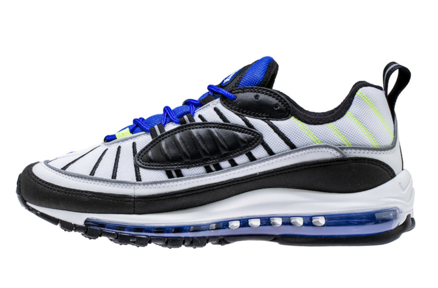 Nike,Air Max 98,640744-103  全新亮眼配色！Nike Air Max 98 “Racer Blue” 即将发售