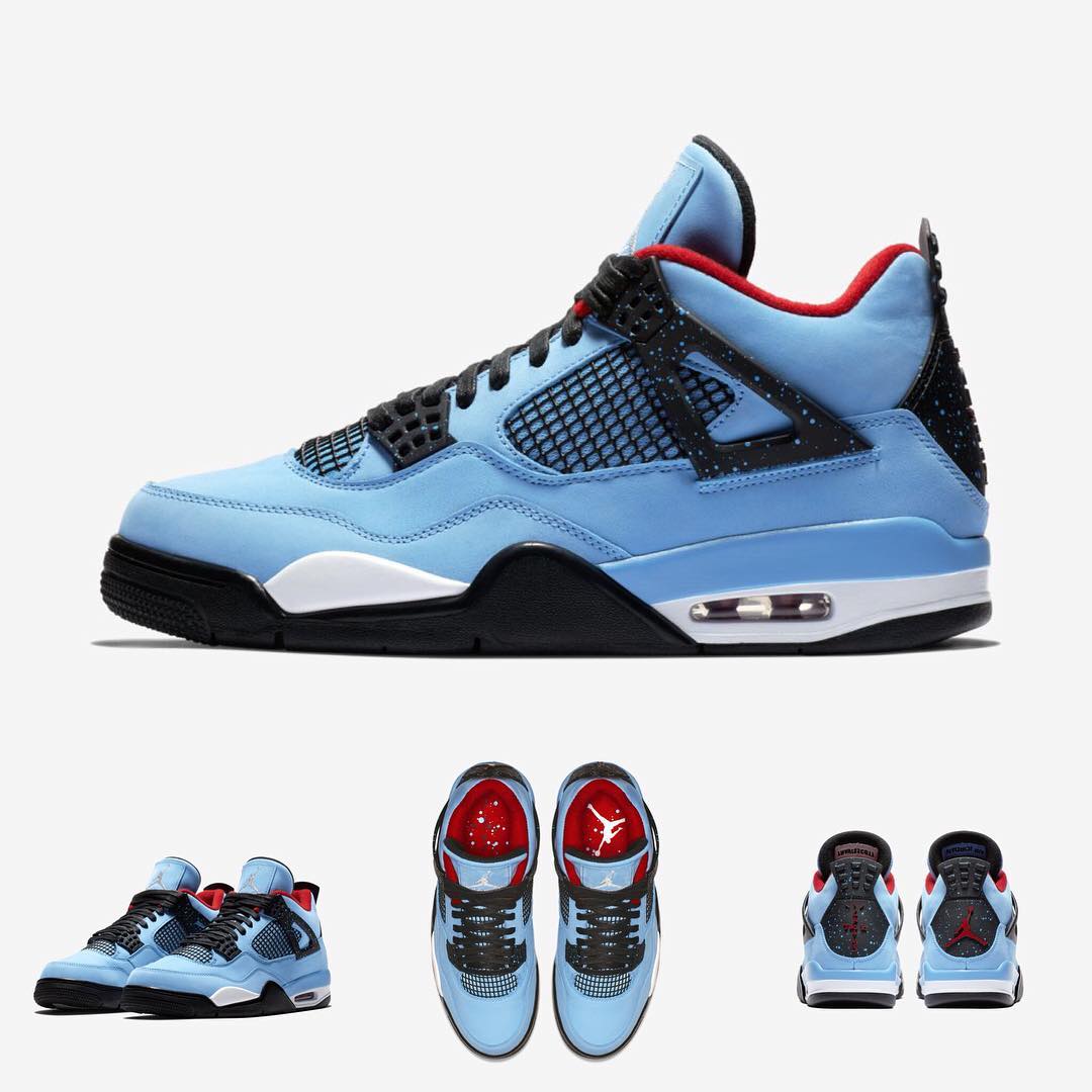 AJ4,Air Jordan 4,Travis Scott  钟爱有加！Travis Scott 频繁上脚 AJ4 个人专属配色