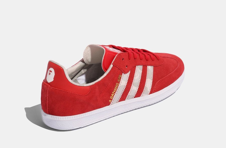 F36707,Samba,BAPE,adidas,发售 F36707 熟悉的猿人气质！全新 BAPE® x adidas Samba 将在月底发售