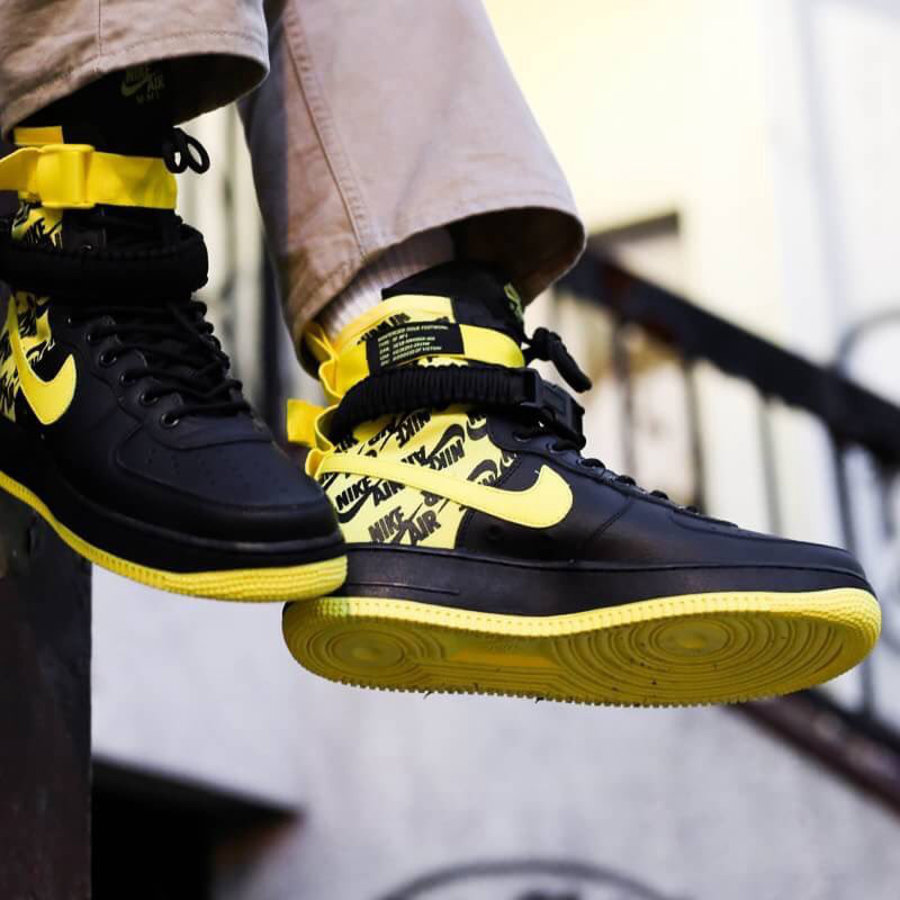 炫酷,黑,黄,Nike,SF-AF1,High,全新,配色,  炫酷黑黄！Nike SF-AF1 High 全新配色上脚美图欣赏