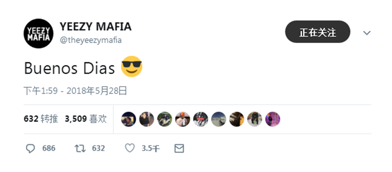 YEEZY MAFIA,Yeezy Boost 700,ad  YEEZY MAFIA 重返 Twitter！曝料 Yeezy Boost 700 将再度发售！
