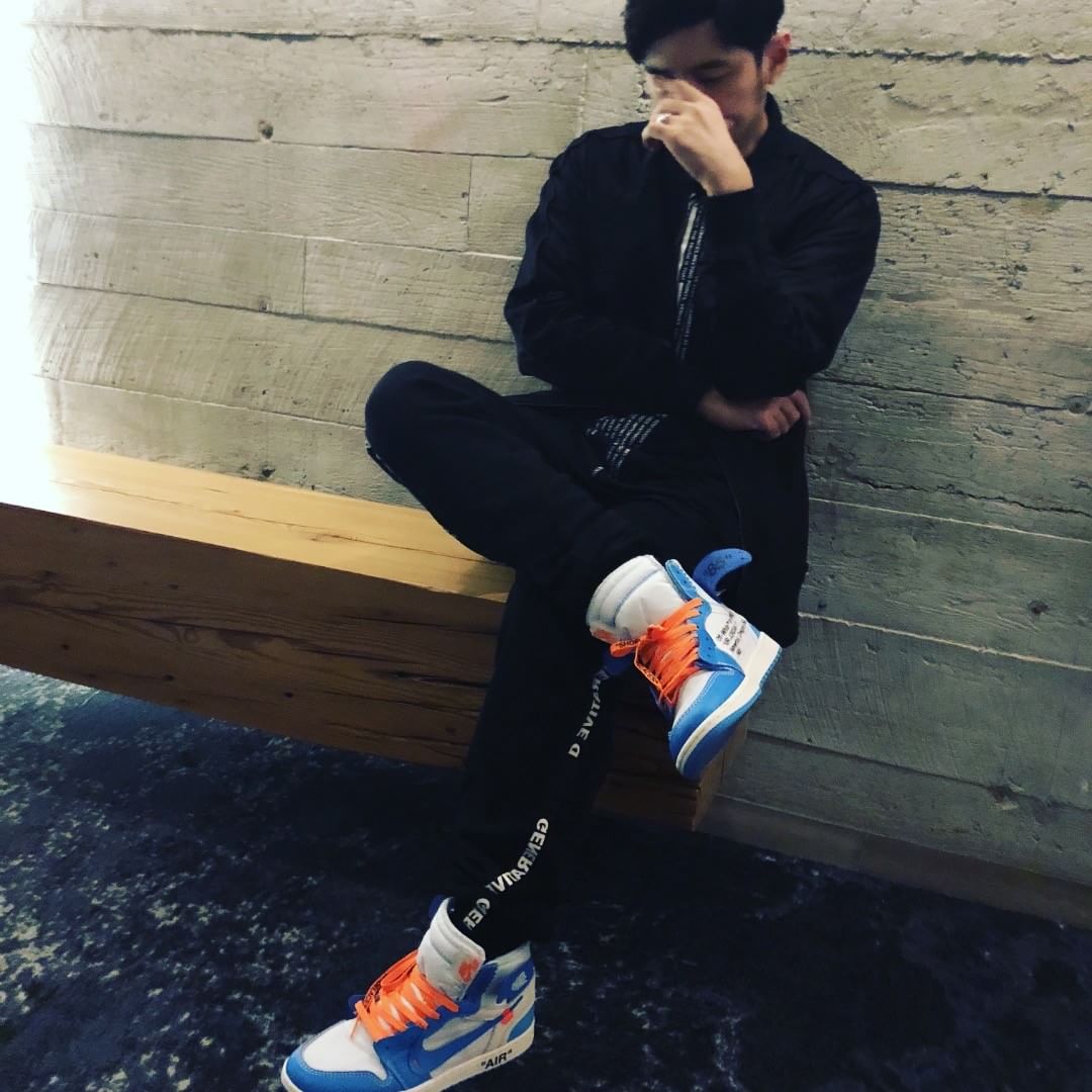 AJ1,Air Jordan 1,OFF-WHITE  周杰伦提前上脚！OFF-WHITE x Air Jordan 1 本月发售！