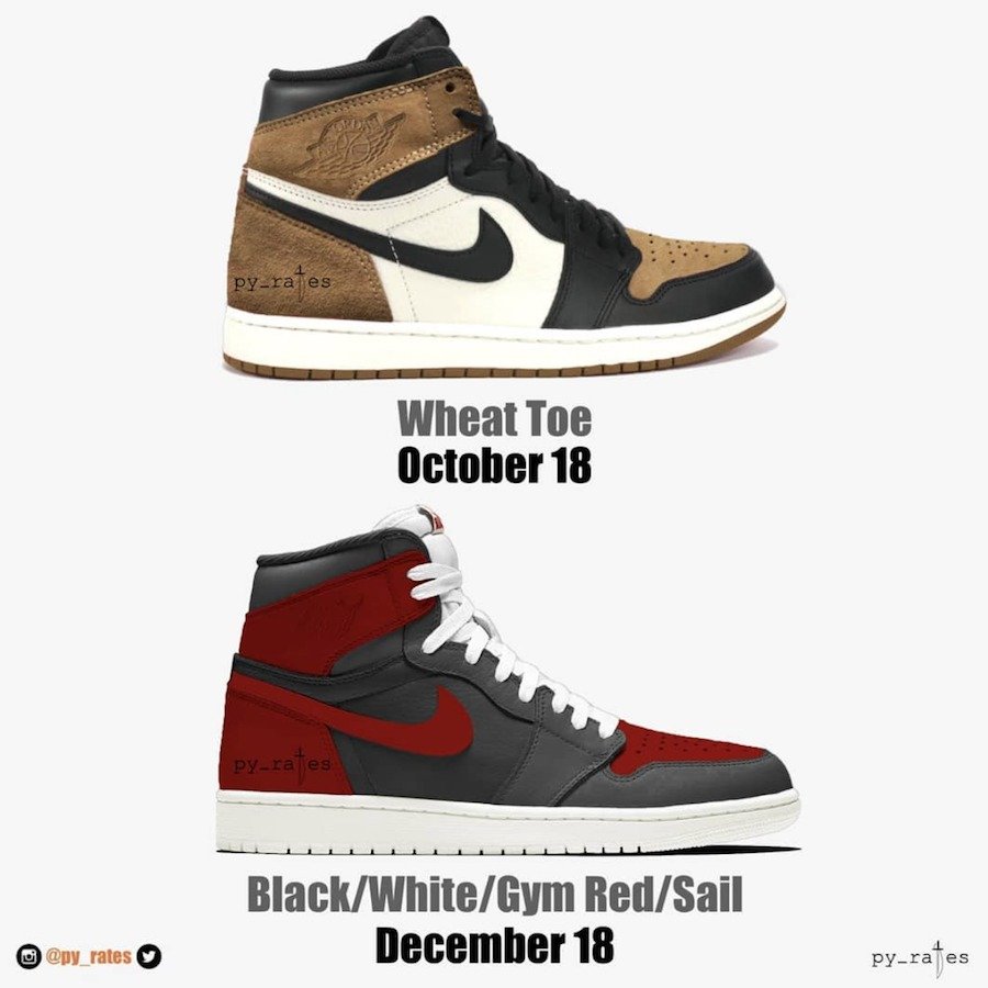 发售,AJ1,Air Jordan 1  8 款配色首次曝光！Air Jordan 1 未来新品抢先预览