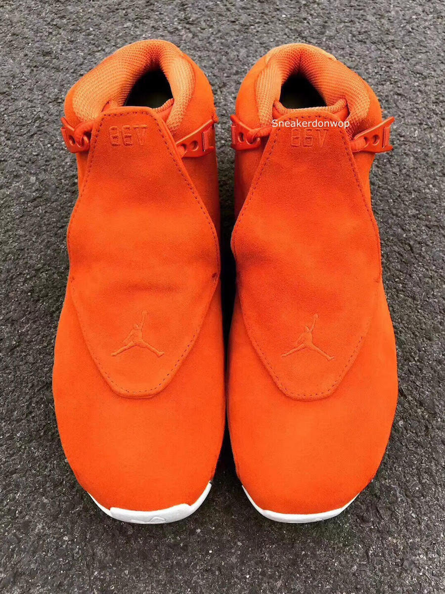 AJ18,Air Jordan 18,发售  风骚橙色惊艳亮相！全新 Air Jordan 18 实物首次曝光