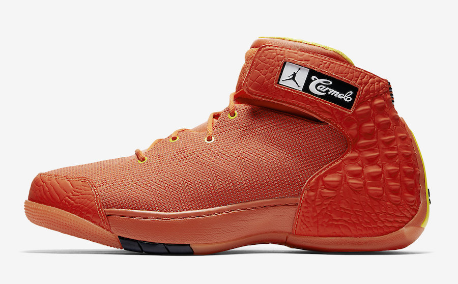 Jordan Melo 1.5,发售  雷霆配色 Jordan Melo 1.5 “OKC PE” 带来亮眼的橙色装扮！