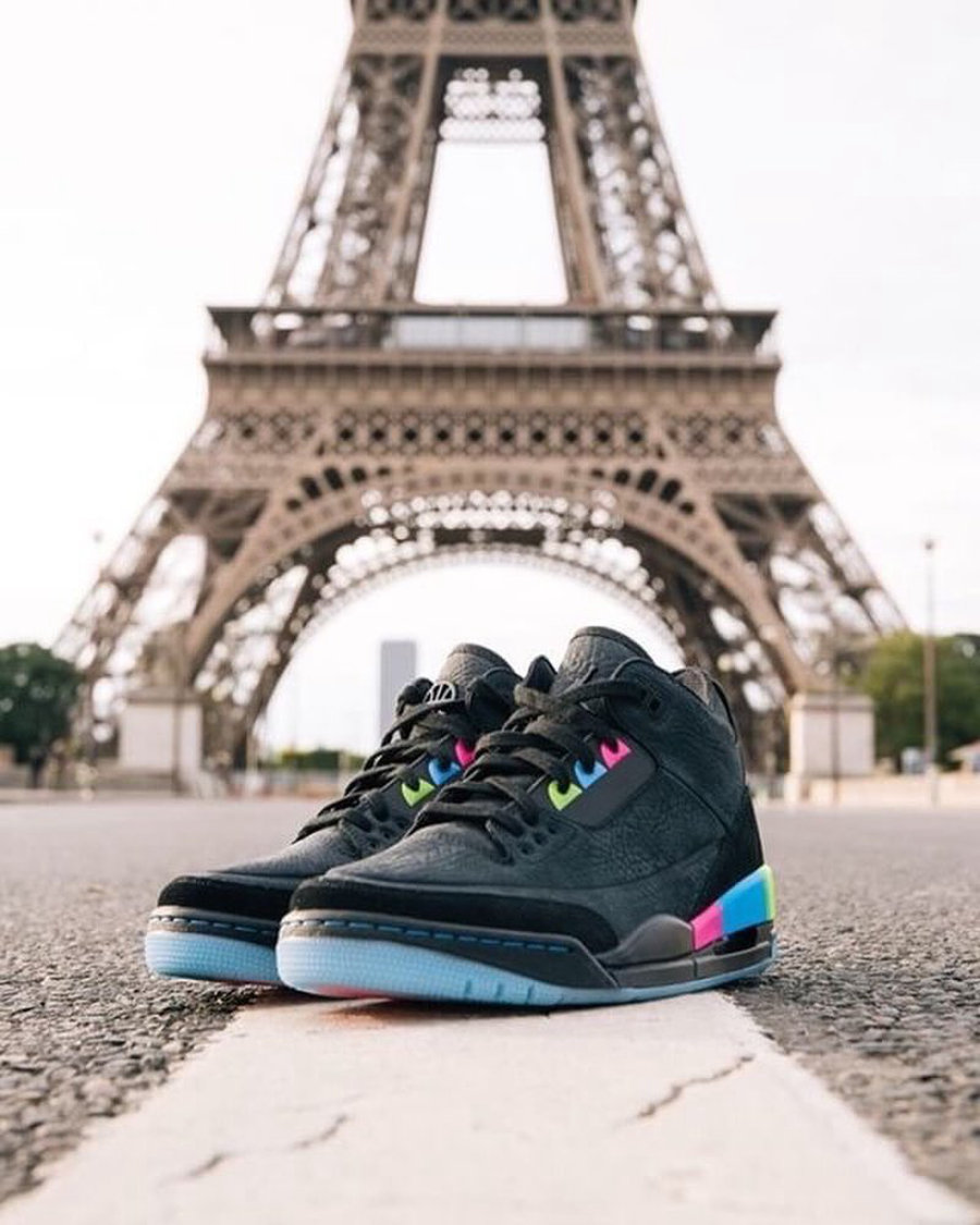 Air Jordan 3,AJ3,AT9195-001,发售  炫彩点缀！Air Jordan 3 “Quai 54” 实物曝光