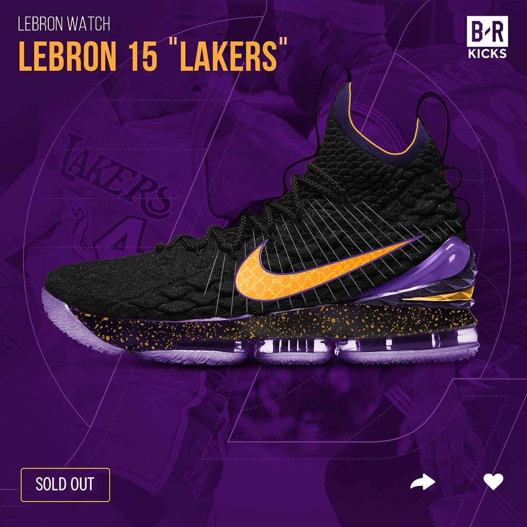 球鞋,趣闻,丨,LeBron,湖,人,配色,2.5,次元,不  球鞋趣闻丨LeBron 15 湖人配色假想图！你没见过的 2.5 次元球鞋！