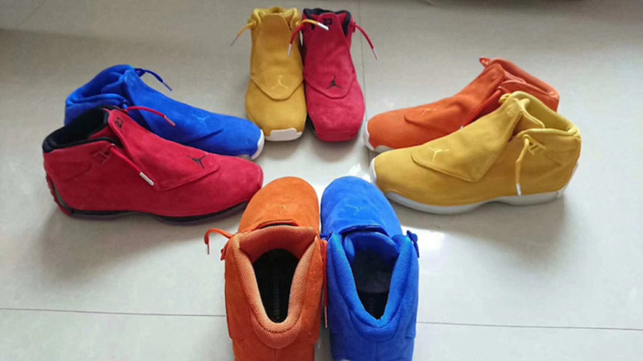 Air Jordan 18,AJ18  彩色 Air Jordan 18 再添新成员！全新蓝麂皮配色曝光
