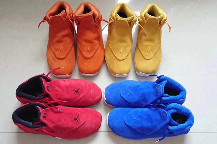 Air Jordan 18,AJ18  彩色 Air Jordan 18 再添新成员！全新蓝麂皮配色曝光
