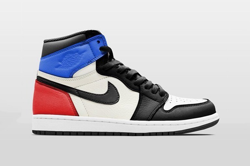 Air Jordan 1,AJ1,发售  红蓝两色 + 黑脚趾！新版 Air Jordan 1 “TOP3” 曝光