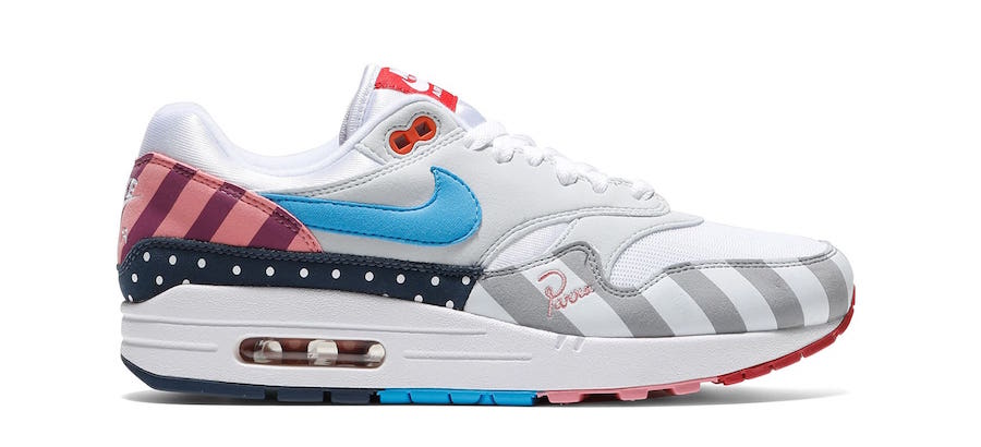 Nike,Air Max 1,Parra  条纹 + 波点元素！拼接撞色 Parra x Air Max 1 将于本月发售！
