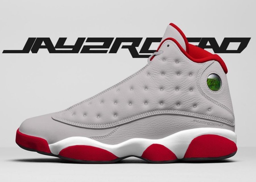 Air Jordan 13,414571-016,发售  全新灰红配色！Air Jordan 13 “Atmosphere Grey” 明年发售