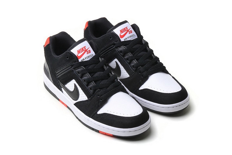 Nike,SB Air Force 2 Low,发售  经典黑白红！SB Air Force 2 Low 全新配色现已发售