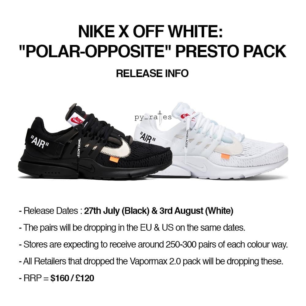 OFF-WHITE,Nike,Air Presto,AA38  历史最大货量？OFF-WHITE x Air Presto 本月底正式发售