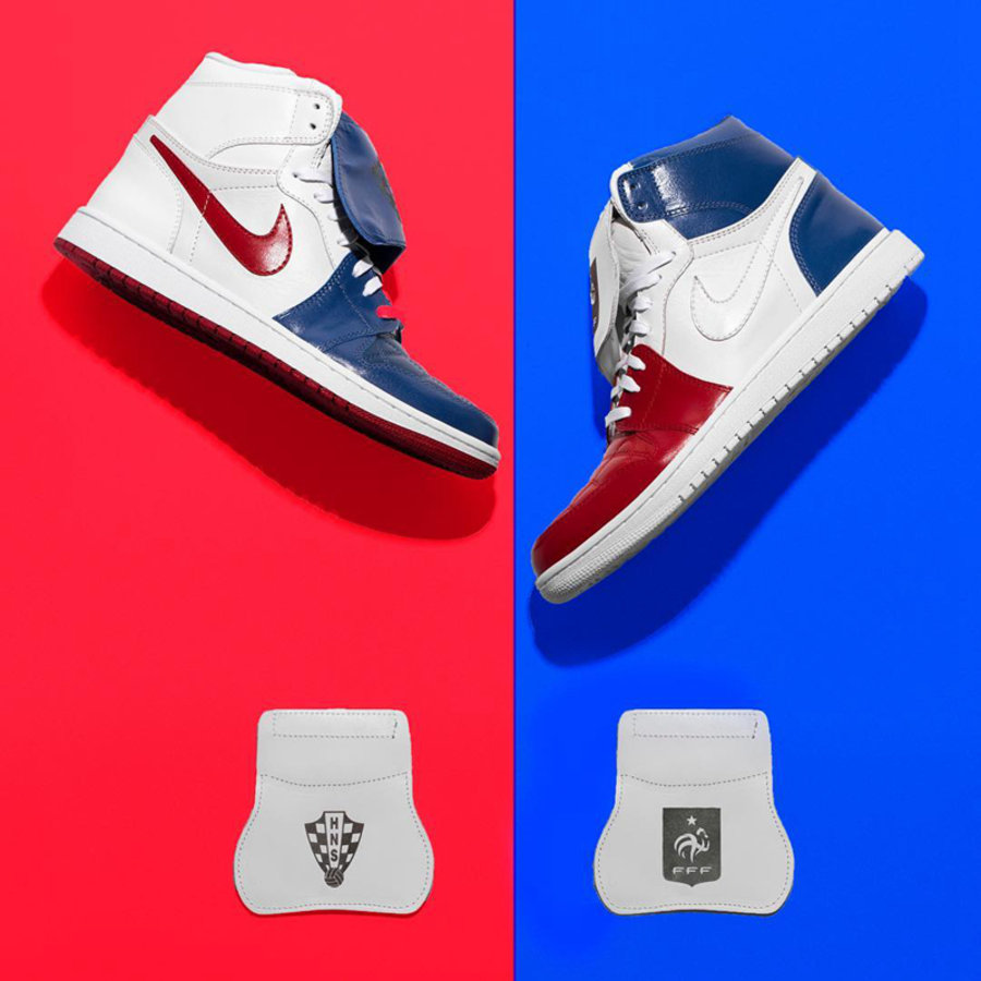 Air Jordan 1,AJ1,上脚,球鞋定制  庆祝法国夺得世界杯！AJ1 法国配色定制版欣赏