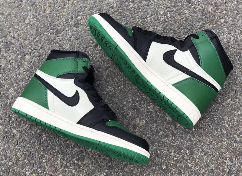 Nike,Air Jordan 1,黑绿脚趾,曝光  发售临近！黑绿脚趾 Air Jordan 1 新实物图曝光！