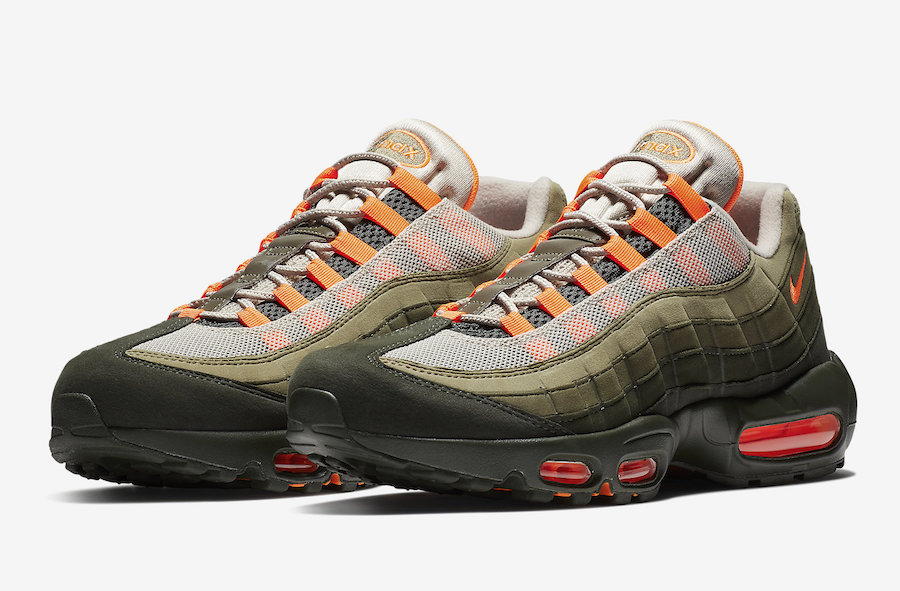 Nike,Air Max 95,AT2865-200  一抹骚橙夹持！全新 Air Max 95 将于下月发售！