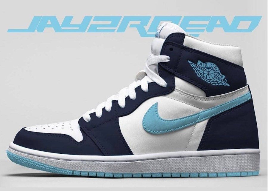 Air Jordan 1,Blue Chill,CD0461  疑似黄蜂主题！Air Jordan 1 “Blue Chill” 首次曝光