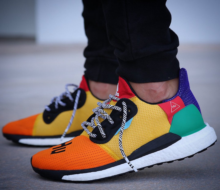 Adidas,adidas solar hu,Pharrel  炸街彩虹鞋！菲董联名 adidas Solar “HU” 上脚美图欣赏