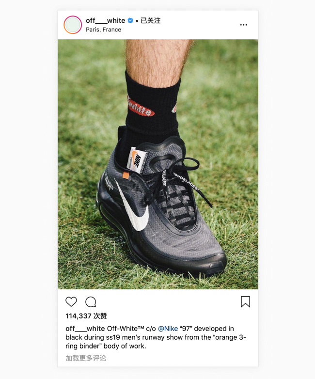 Air Max 97,Nike,OFF-WHITE  OFF-WHITE 官方曝光！黑色联名 Air Max 97 可能也要来了！