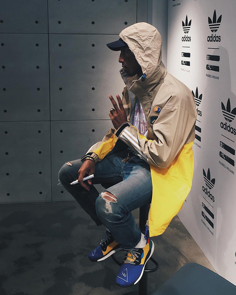 Adidas,adidas solar hu,Pharrel  黑白难掩风骚！菲董联名 adidas Solar “HU” 上脚美图欣赏