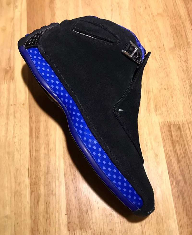 AJ18,Jordan Brand,Air Jordan 1  元年黑蓝首次复刻！Air Jordan 18 OG 上脚图曝光