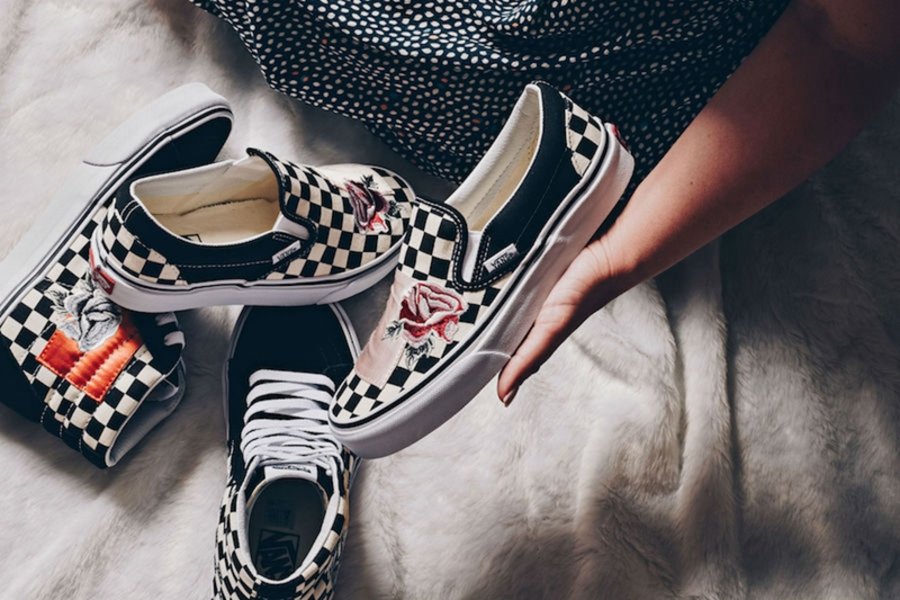 Vans,Satin Patchwork,Slip-On,S  棋盘格 + 中国风！Vans 新品刺绣丝绸补丁鞋款现已发售