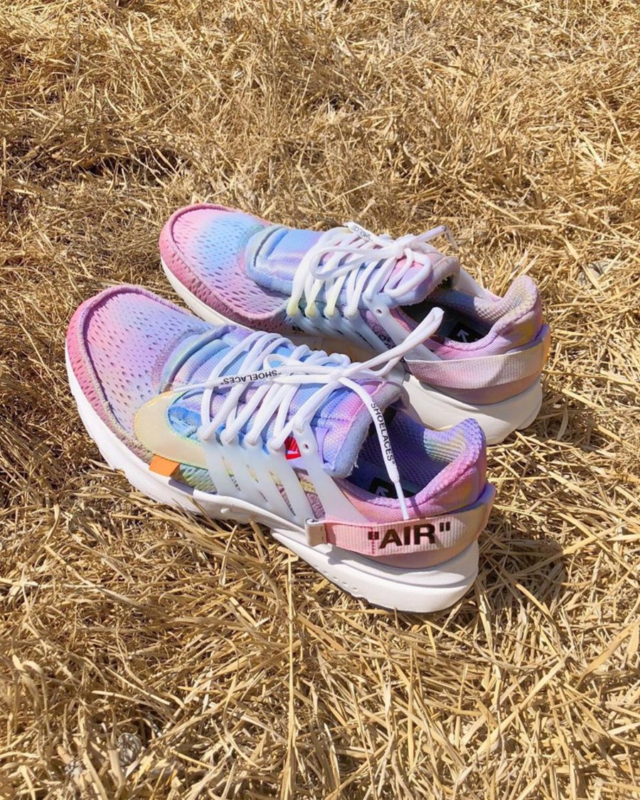 Nike,OFF-WHITE x Air Presto 2.  Virgil 都转发了！国外定制多彩扎染 OFF-WHITE x Air Presto 2.0 欣赏