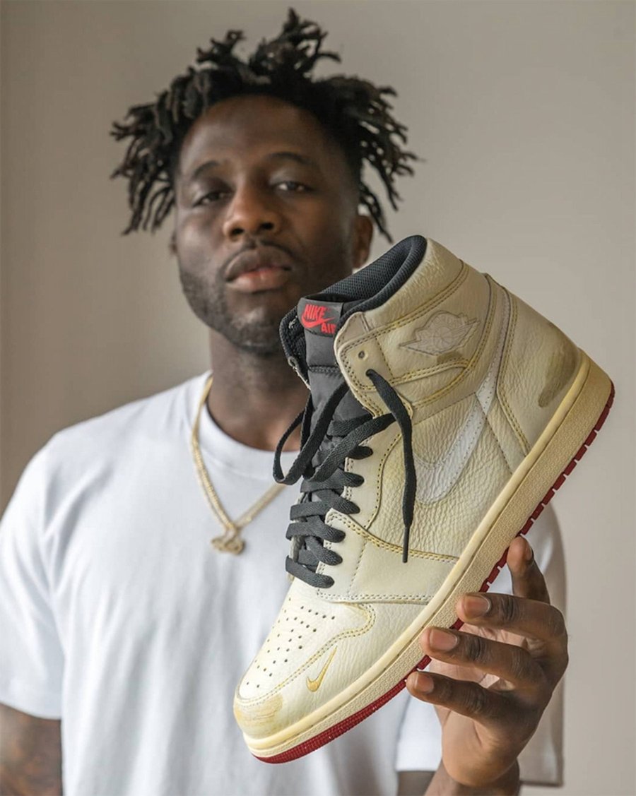Nigel Sylvester,AJ1,Air Jordan  自带做旧效果！最神秘的 Nigel Sylvester x AJ1 实物曝光