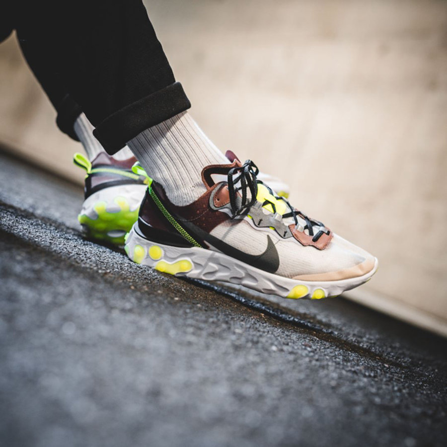 Nike,React Element 87,上脚  颜值不输黑白！Nike React Element 87 全新配色上脚图赏