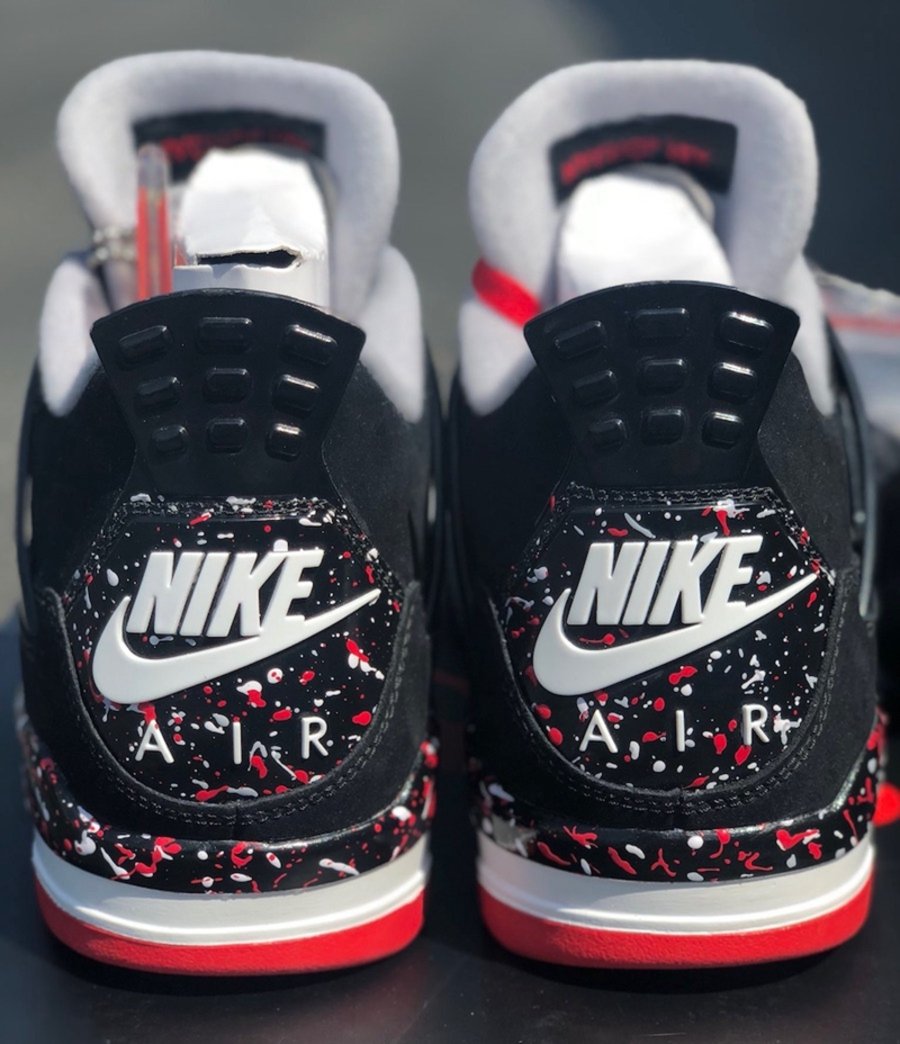 Jordan Brand,Air Jordan 4,Spla  OVO 黑红泼墨！Drake 专属 Air Jordan 4 曝光最新细节图