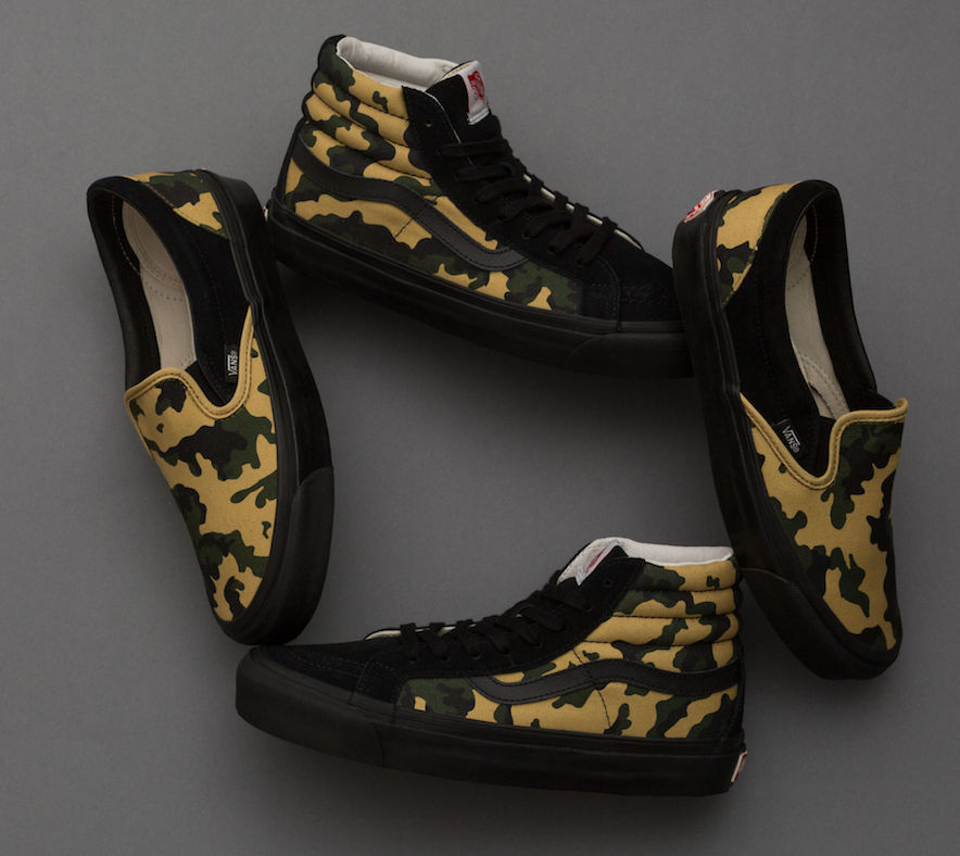 Vans,Vans by Vault,发售,camo  超经典黑麂皮 + 绿迷彩！Vans 全新配色现已海外发售