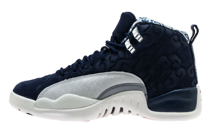 Air Jordan 12,AJ  质感极佳的云纹蓝麂皮！日本主题 Air Jordan 12 全方位预览