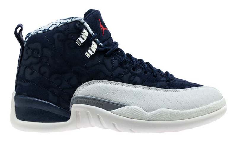 Air Jordan 12,AJ  质感极佳的云纹蓝麂皮！日本主题 Air Jordan 12 全方位预览
