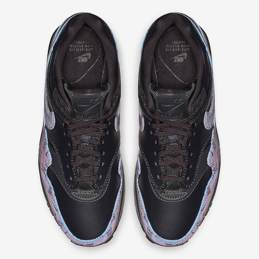 Nike,Air Max 1,917691-001  梦幻紫色镭射印花！全新 Air Max 1 即将发售