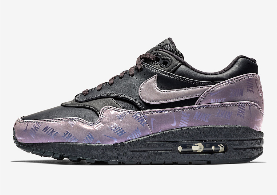 Nike,Air Max 1,917691-001  梦幻紫色镭射印花！全新 Air Max 1 即将发售