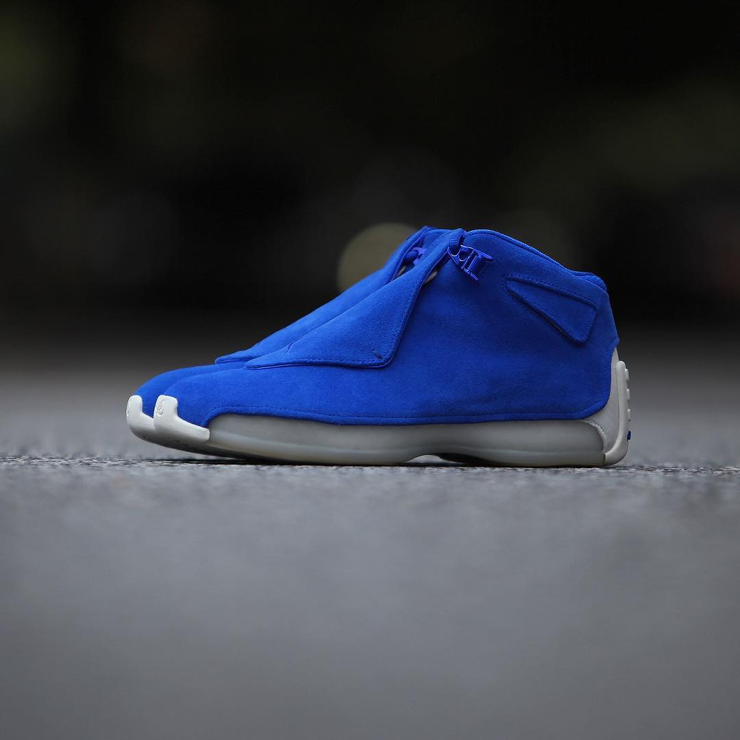 AJ18,Air Jordan 18,AA2494-401,  本周正式发售！看看这三双麂皮系列 Air Jordan 18 实物到底如何！