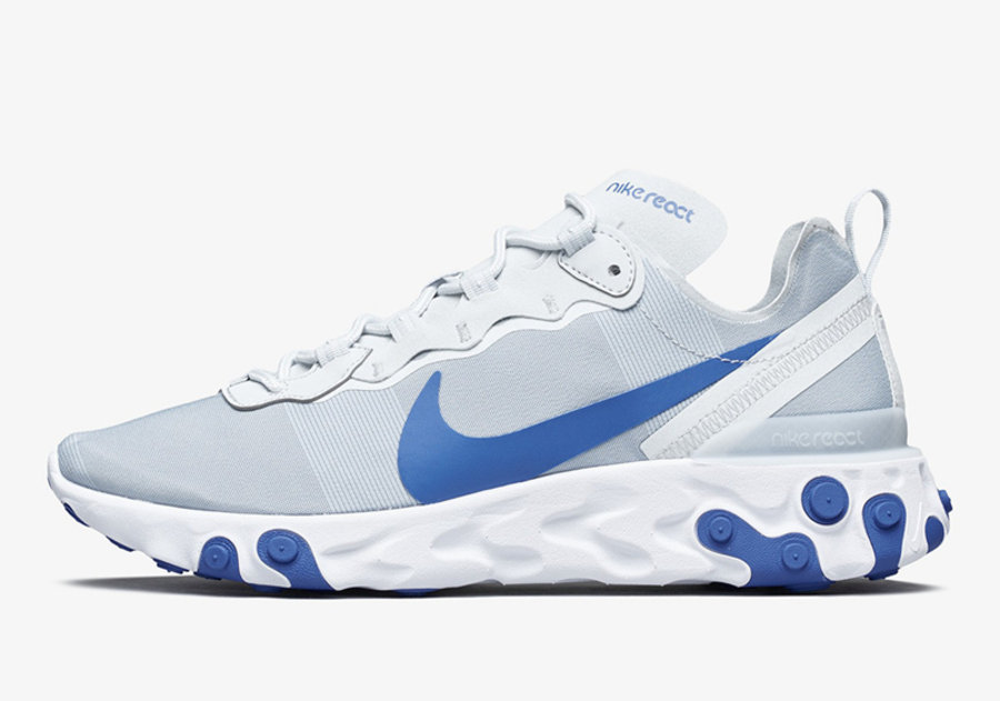 Nike,React Element 55,发售,BQ616  超酷纯黑和清新白蓝！React Element 55 两款全新配色本月发售