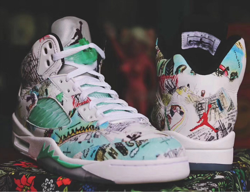 AJ5,Jordan Brand,Air Jordan 5,  等半年终于等到了！大面积涂鸦 Air Jordan 5 “Wings” 月底发售